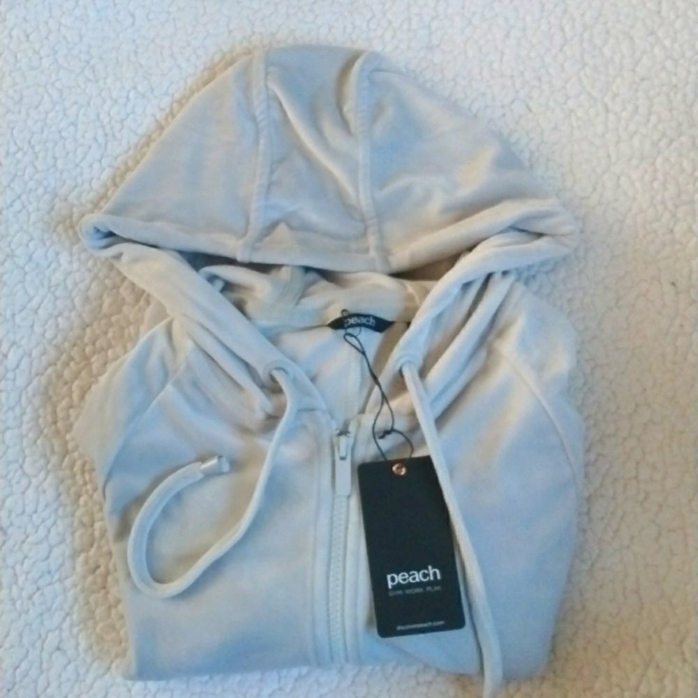 NWT Peach Empower Velour Hoodie Medium - Picture 4 of 5